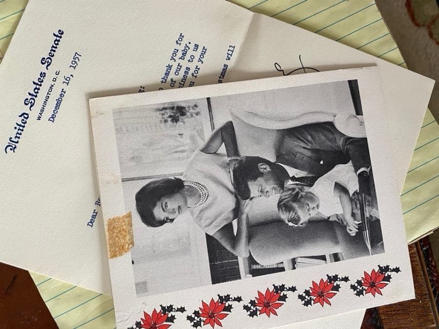 Kennedy family Christmas card from the Long family collection