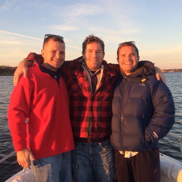Heading back to Westport Harbor at sunset